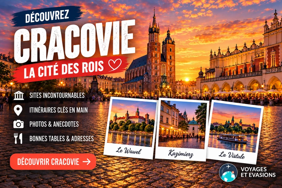Découvrez Cracovie : le Wawel, Kazimierz et la Vistule au coucher du soleil