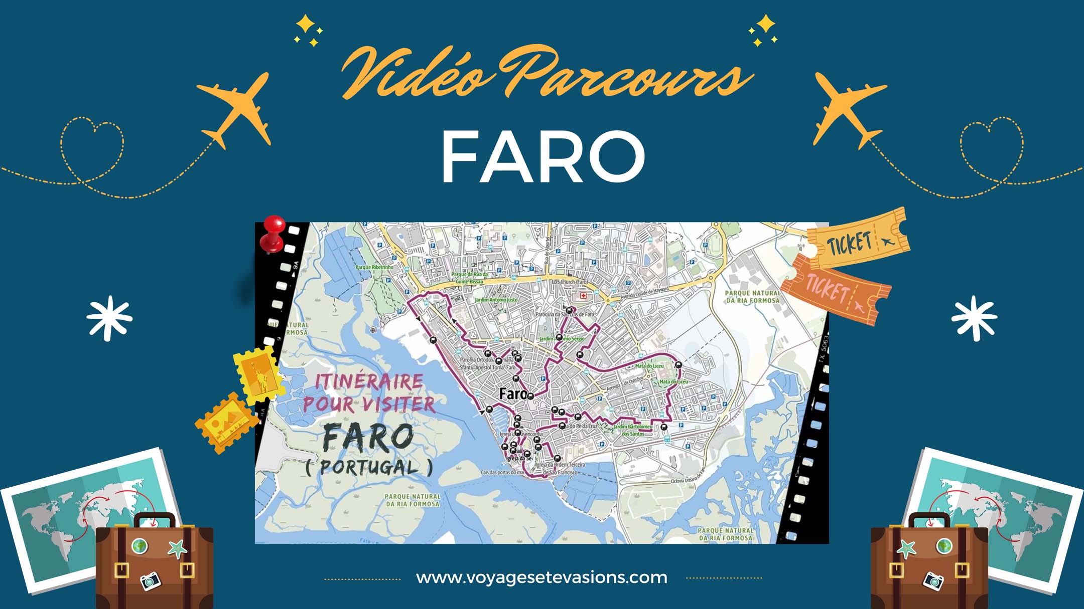 vidéo parcours Faro au Portugal