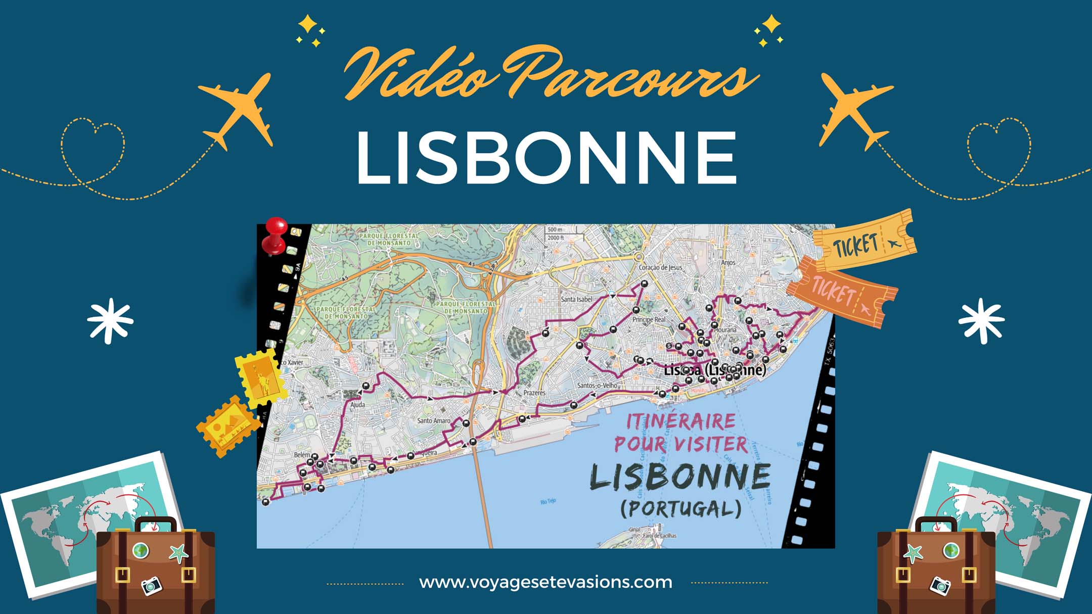 vidéo parcours Lisbonne au Portugal