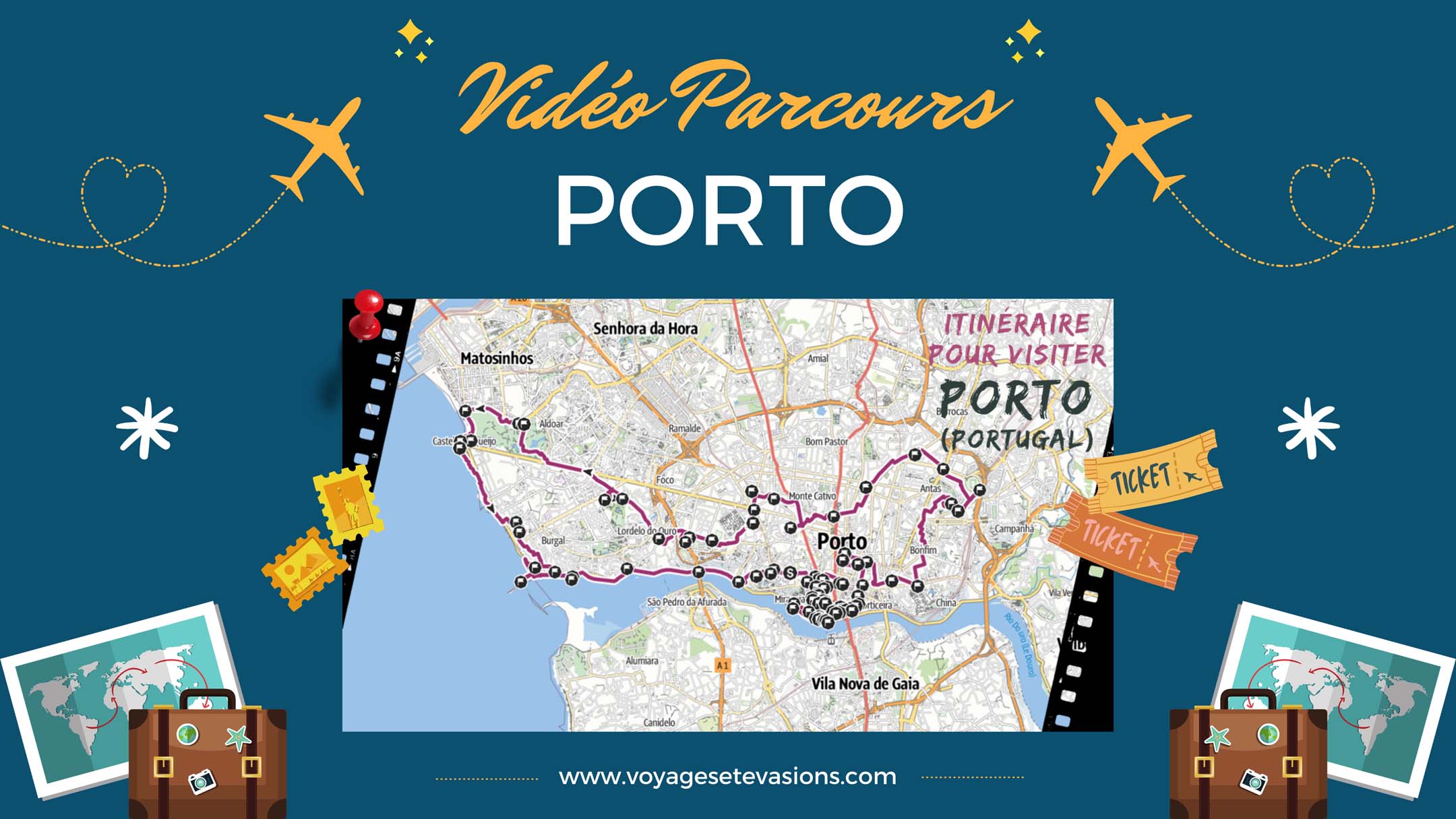 vidéo parcours Porto au Portugal