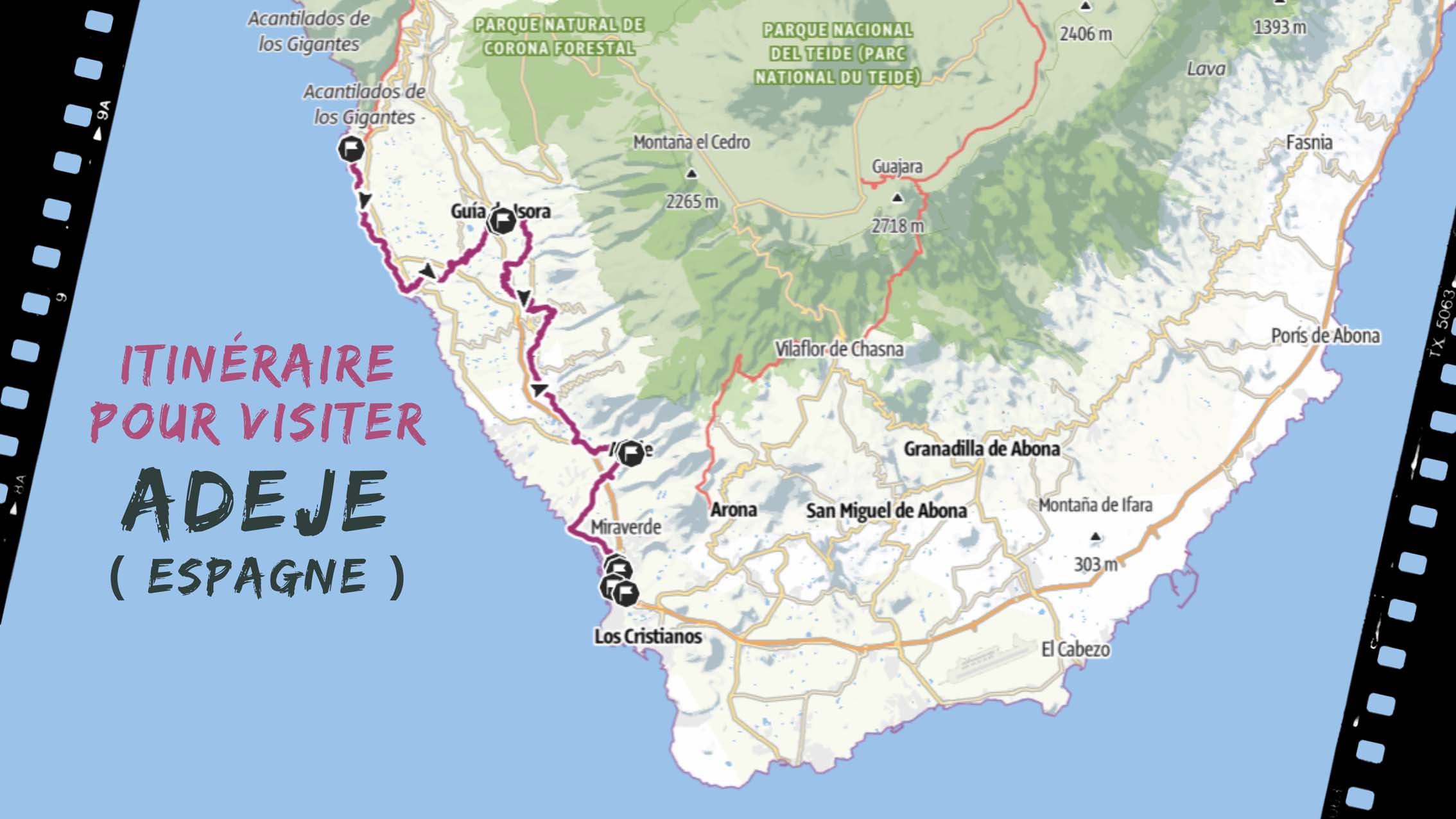 itineraire pour visiter Adeje en Ténérife