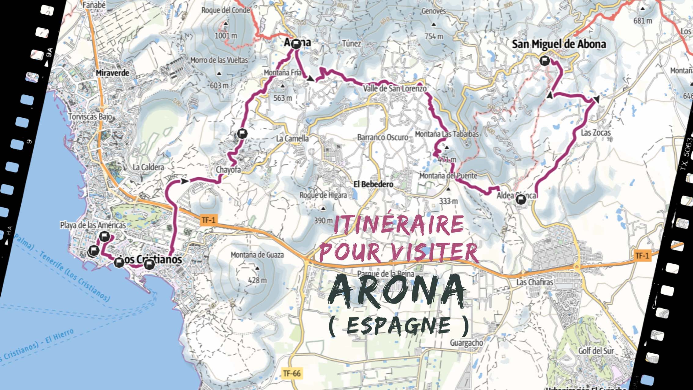 itineraire pour visiter Arona en Ténérife