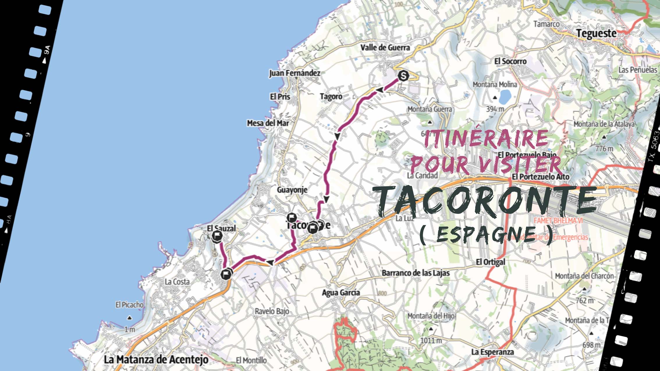 itineraire pour visiter Tacoronte en Ténérife